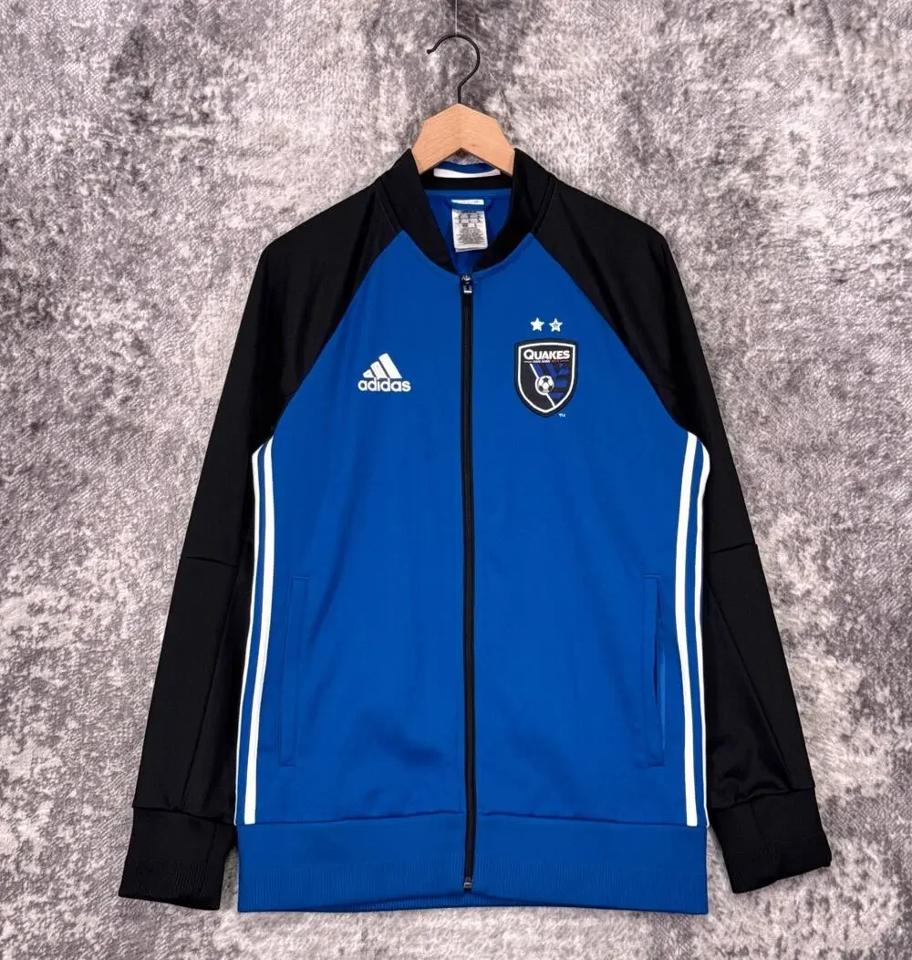Adidas Jacket Medium Mens San Jose Quakes Full Zip On Field Warmup Track
